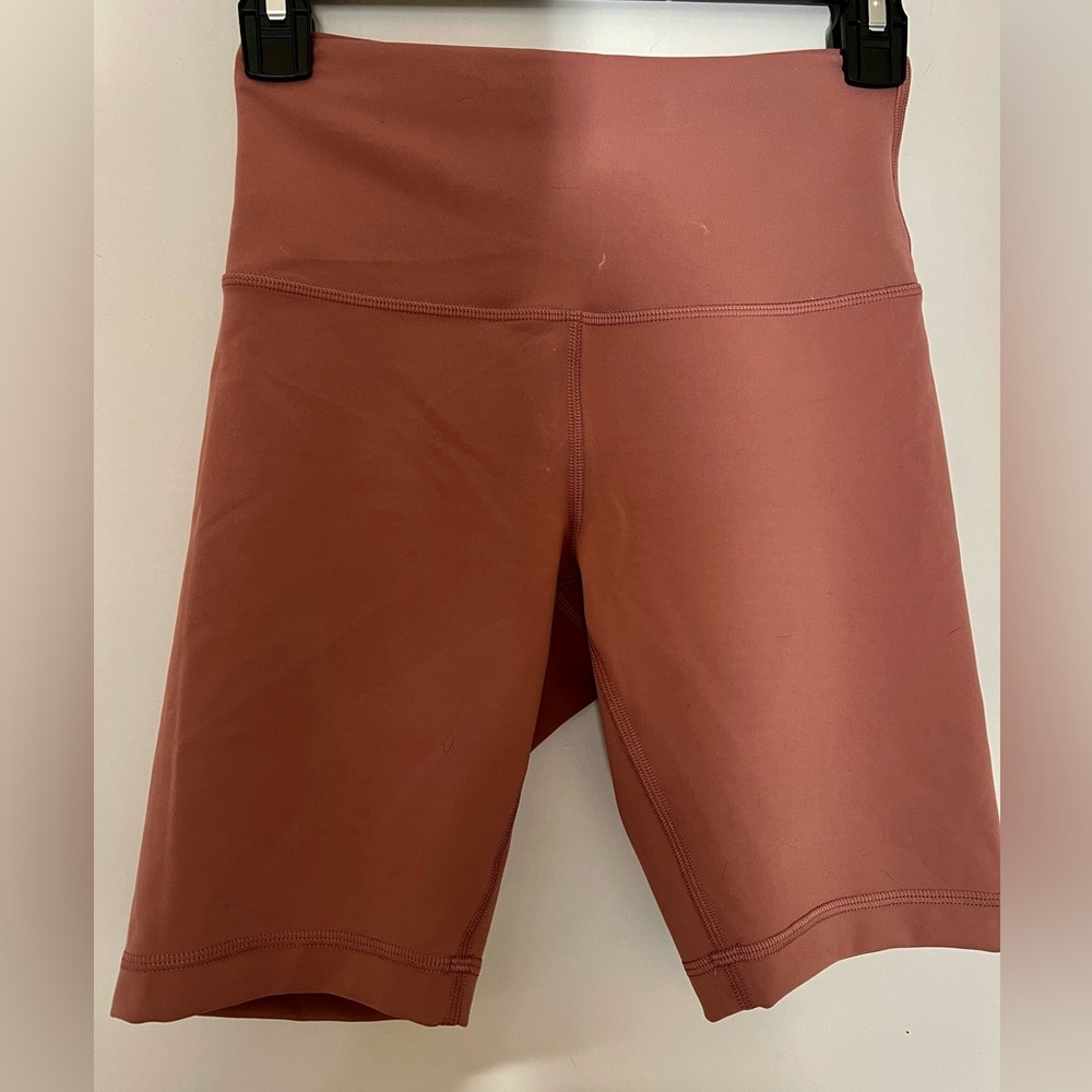 Lululemon Align 8” high rise bike biker shorts nude Desert Clay RARE SOLD OUT 6